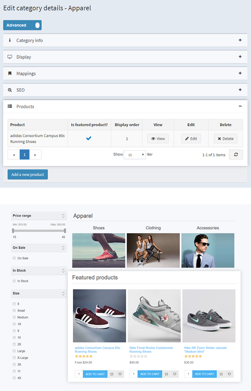 Featured Products on Category pages in NopCommerce